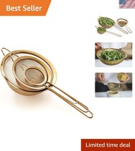 Elegant Gold Kitchen Strainer Set - Durable Stainless Steel &amp; Fine Mesh ... - $45.00
