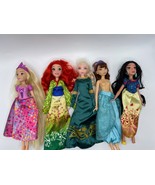 Disney Princess Barbie Dolls Mashup Lot Of 5 Ariel Rapunzel Jasmine Froz... - £14.93 GBP
