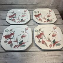 Mikasa Continental Silk Flowers Octagonal Dinner Plates 10 1/8" set of (... - $41.58