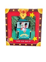 1995 Enesco Disney Minnie&#39;s Holiday Treasure Pop-up Chest Christmas Ornament - £13.52 GBP
