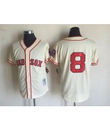 Red Sox #8 Carl Yastrzemski Jersey Old Style Uniform Cream - $45.00