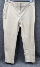 Ann Taylor Factory Women Size 12 Tan Ivory Lined Dress Pant Pockets Dres... - $33.42