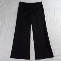 Gap 6 Black Hip Slung Wide Leg Flare Cotton Womens Stretch Dress Pants - $25.99