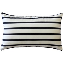 Sunbrella Lido Indigo Stripes 12x19 Outdoor Pillow, with Polyfill Insert - £39.30 GBP