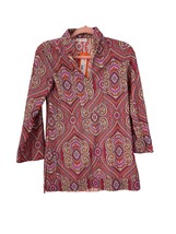 Jude Connally Chris Tunic Top In Paisley Medallion Hot Pink - £51.10 GBP