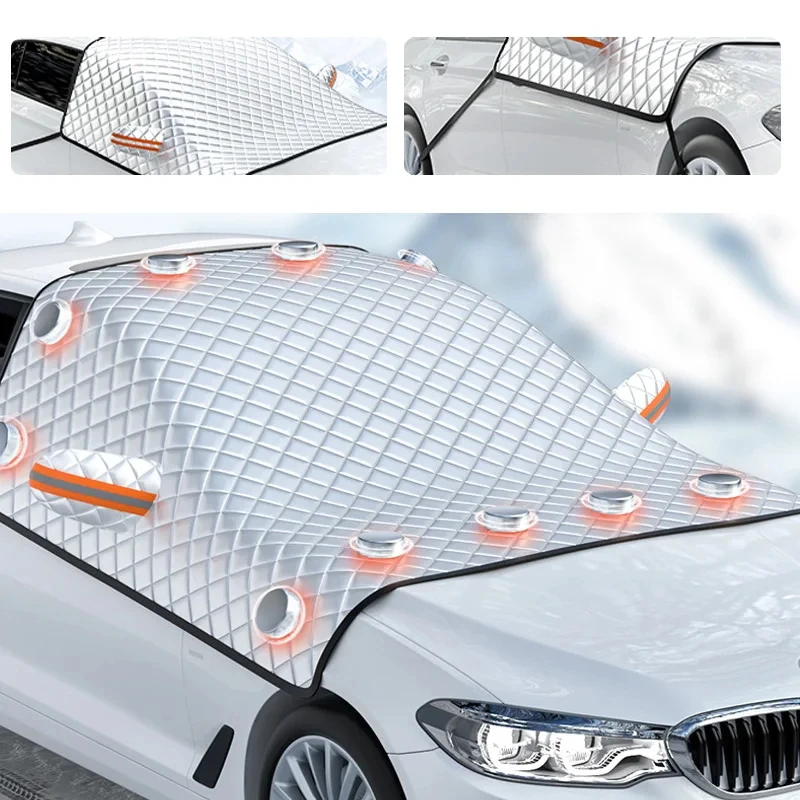 Magnetic Car Windshield Cover Winter Ice Snow Dust Frost Guard UV Protector Car - £20.72 GBP