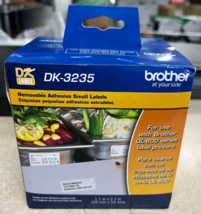 Brother DK3235 Die-Cut Removable Paper Labels, 1.1&quot; x 2.1&quot;, White, 800/Roll - £19.46 GBP