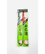 2 Vintage Gum Butler Soft Texture Regular Toothbrush 411 + Stimulator Ma... - €8,24 EUR