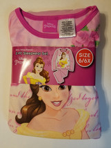 Disney Princess Beauty and the Beast Girls 2 Piece Pajama Set Long Sleev... - £13.58 GBP
