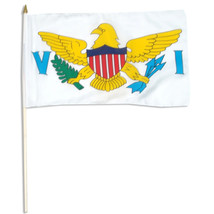 1 Dozen 12&quot;x18&quot; US Virgin Islands State Stick Flags 12x18in Handheld - $485.73 MXN