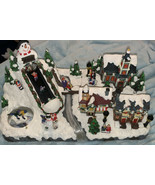 Snowman’s Village By 2009 Forever Gifts Ltd Light Up &amp; Movement Skating ... - £94.90 GBP