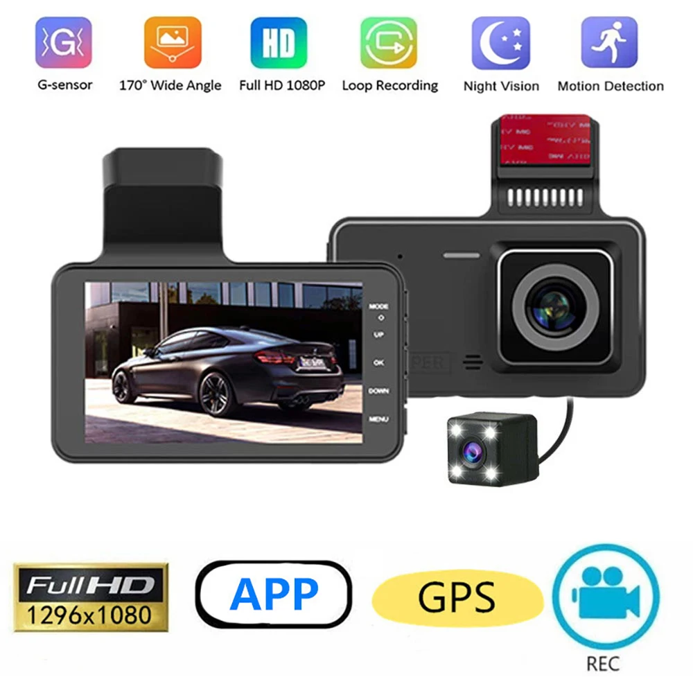 Car DVR WiFi GPS Dash Cam Full HD 1080P Rear View Vehicle Camera Driving Video - £34.78 GBP+