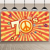 70S Party Backdrop Back To 70S Backdrop Hippie Groovy Party Decorations Daisy Fl - £15.17 GBP