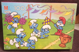 SMURFS Milton Bradley Smurf RACE Puzzle 1988 4190-12 - £16.23 GBP