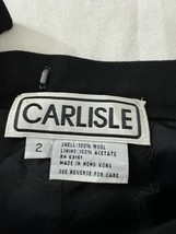 Carlisle RN#69161 Women's 100% Wool Rear Zip Pencil Black Skirt Size 2 Waist 24" image 4