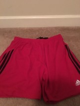 Adidas Men&#39;s Athletic Shorts Red &amp; Black Size XL  - $37.83