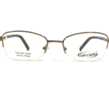 Eight to Eighty Eyeglasses Frames BEA BROWN Cat Eye Half Rim Crystals 51... - $65.23