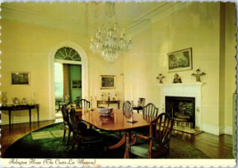 Formal Dining Room Arlington House Custis Lee Mansion Virginia Postcard - £5.48 GBP