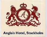 Anglais Hotel Luggage Label Stockholm Sweden - £7.76 GBP