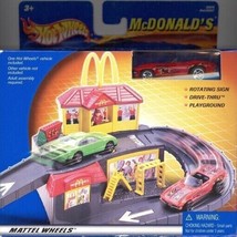 New 2001 Hot Wheels McDonalds Drive-thru &amp; Playground Playset w/ C3 Corv... - £40.31 GBP