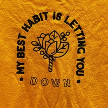 The Maine Band T-Shirt Sz Medium My Best Habit Is Letting You Down Yello... - £14.78 GBP