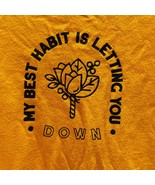 The Maine Band T-Shirt Sz Medium My Best Habit Is Letting You Down Yello... - $19.39