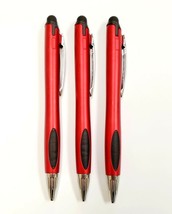 Lot Of 500 Pens - Thick Red Barrel Style Retractable Pens With Stylus- B... - $146.67