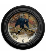 Reflective Art Wall Clock Stepping Stones Black Bear 10&quot; Wildlife Hunter... - £23.95 GBP