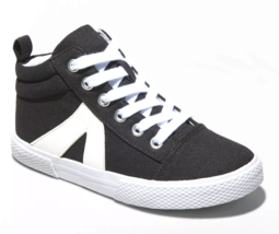 Cat &amp; Jack Niña &#39; Quincey Negro Crema Corte Medio Cordones Zapatillas Nwt - £11.52 GBP