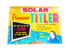 Solar Fluorescent Titler w/Orange and Pink Letters &amp; Numbers - £15.57 GBP