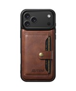 Case for iPhone 17 Pro Max (Color: Brown) CardSlot Wallet Leather Magnet... - $89.71 CAD