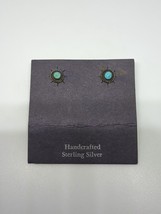 Handcrafted Sterling Silver 925 Turquoise Stud Earrings - £11.87 GBP