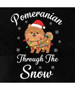 Pomeranian Dog Through Snow Christmas PNG: winter dog art holiday png fe... - $3.95