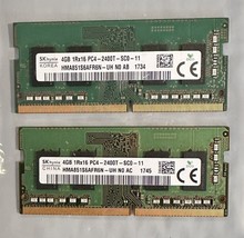 Lot of 2 SK Hynix 4GB Laptop Memory SODIMM RAM 1Rx16 PC4-2400T  HMA851S6... - $9.47