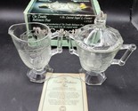 Vintage Jeanette Glass Double Baltimore Pear Sugar &amp; Creamer Set + Origi... - $34.98