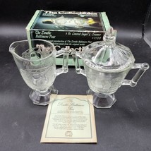Vintage Jeanette Glass Double Baltimore Pear Sugar &amp; Creamer Set + Original Box - £28.05 GBP