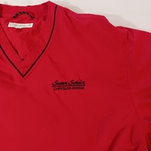 Cutter & Buck DODGE-CHRYSLER Men's Large Red Pullover Windbreaker V-Neck Jacket image 5