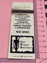 Matchbook Covers  The Brass Knocker Restaurant &amp; Cocktail Lounge  unstru... - $9.90