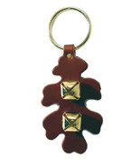 BROWN OAK LEAF DOOR CHIME - Leather with Sleigh Bells - Amish Handmade i... - €21,31 EUR