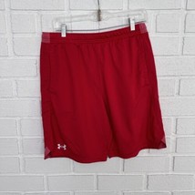 Under Armour Basketball Shorts Red Mens Large Loose Pockets - £9.94 GBP
