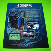 Cops Original NOS Video Arcade Game Promo Flyer Based On TV Series 1994 - £14.37 GBP