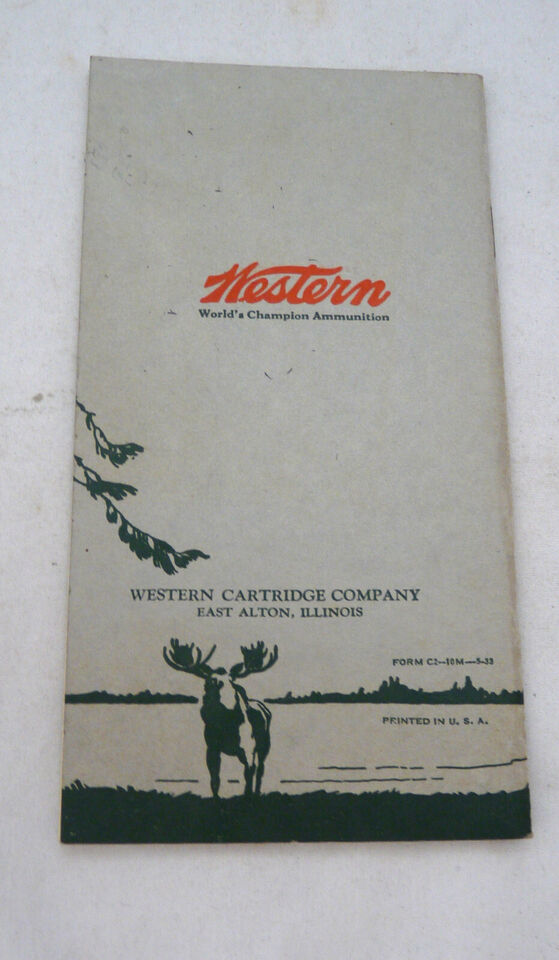 Western advertising price list ammunition targets traps 1933 E Alton IL Item image 2
