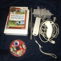 Wii Console White Bundle Set Super Mario Wii + Sports RVL-001 - £57.11 GBP
