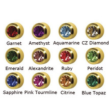 3mm 24k Surgical Stainless Steel Ear Piercing Stud Earrings 12 Month Color - $6.49