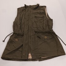 C'ESTTOI GV1087 Women's Girls/Women's Green Cotton Blend Sherpa Vest Size Medium image 12