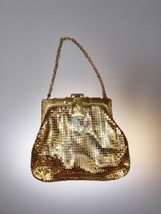Vintage Whiting And Davis Gold Mesh Wristlet Flip Clasp Lined Stamped - £15.97 GBP