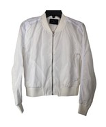 Love Tree white stripes cropped bomber jacket women&#39;s juniors size S small - $36.55 CAD