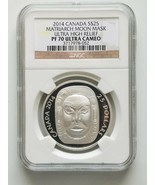 2014 $25 CANADA MATRIARCH MOON MASK ULTRA HIGH RELIEF PF70 ULTRA CAMEO - $134.95