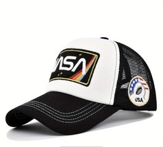 Mens Womens NASA Mesh Baseball Cap Snapback Adjustable Trucker Hats ship... - £9.40 GBP
