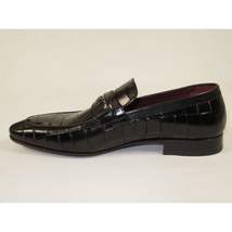 Men's GENIO Genuine Crocodile Embossed Leather Shoes Turkey 120371165 Black image 4